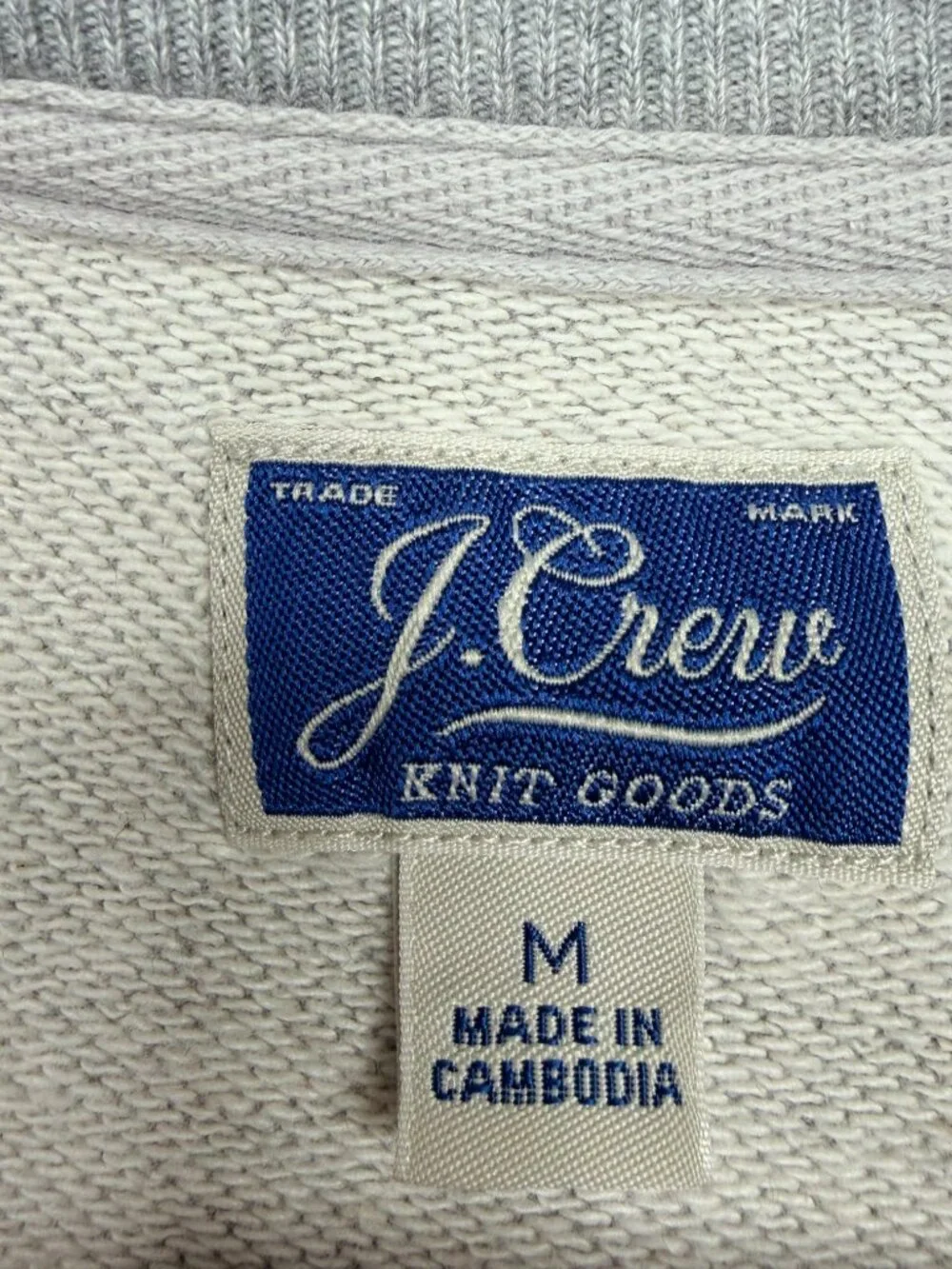 J. Crew French Terry Crewneck Sweatshirt Heather Gray Medium #A3023